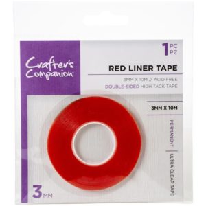 Crafter's Companion Red Liner Tape 3mm X10m Clear