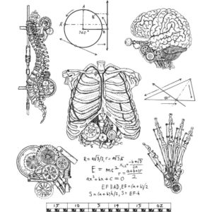 TIM HOLTZ STAMPERS ANONYMOUS – CLING STAMP – WEIRD SCIENCE