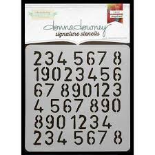Donna Downey Stencil 8.5 x 8.5 - Numbers Repeat