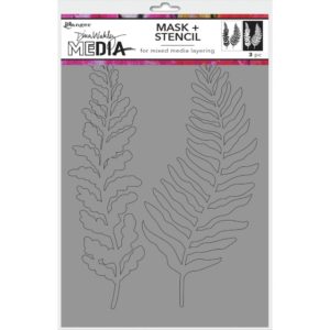 Dina Wakley Media Stencils + Masks 6"X9" - Curly Frond
