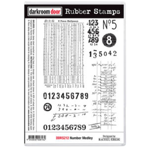 Darkroom Door Rubber Stamp Set - Number Medley