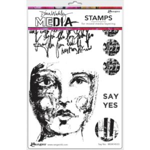 Dina Wakley Media Cling Stamp - Say Yes