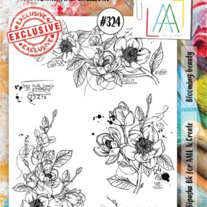 Aall & Create A5 Stamp- 324 Blooming Beauty