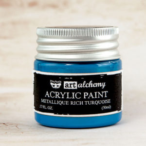 Prima - Finnabair - Art Alchemy - Acrylic Paint - Metallique - Rich Turquoise