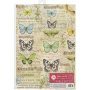 Stamperia Rice Paper Sheet A4 -Butterflies