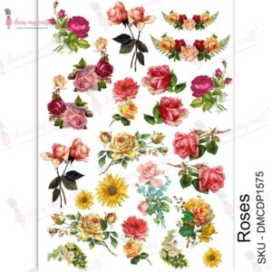 Dress My Craft Transfer Me Sheet A4 - Roses