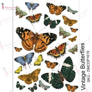 Dress My Craft Transfer Me Sheet A4 - Vintage Butterflies