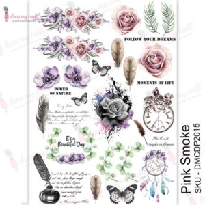 Dress My Craft Transfer Me Sheet A4 -Pink Smoke