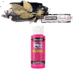 Americana Neons Fluorescent Acrylic Paint 2oz - Sizzling Pink