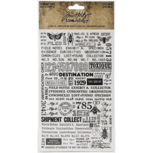 Idea-Ology Remnant Rubs Rub-Ons 4.75"X7.75" 2/Pkg