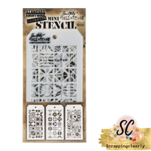 Tim Holtz Mini Layered Stencil Set 3/Pkg - Set 41