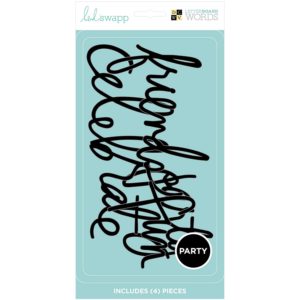 Die Cuts with a View - Heidi Swapp - Letter Board - Word Packs - Black - Party