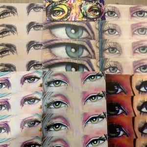 ARTS INC - collage eye stickers Set A