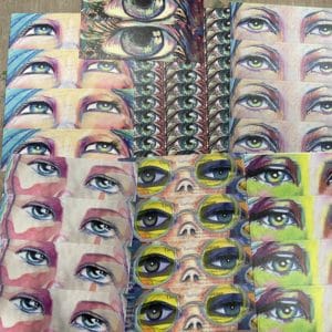 ARTS INC - collage eye stickers Set B