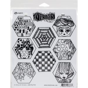 Dyan Reaveley's A Heck of Hexies Dylusions Cling Stamp Collections 8.5"X7"