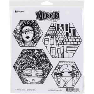 Dyan Reaveley's Dylusions Cling Stamp A Head Start  8.5"X7"