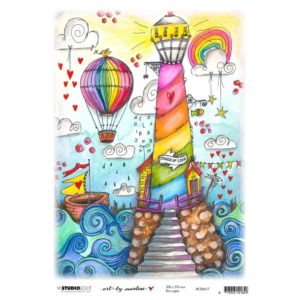 Tower of Love Studio Light Marlene's World Rice Paper Sheet A4