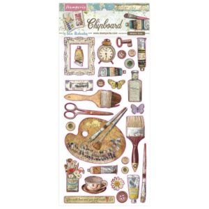 STAMPERIA - ATELIER DECORATIONS - CHIPBOARD