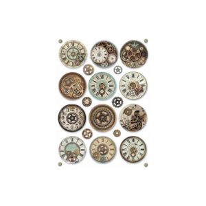 Stamperia Rice Paper Sheet A4 -Voyages Fantastiques Gears