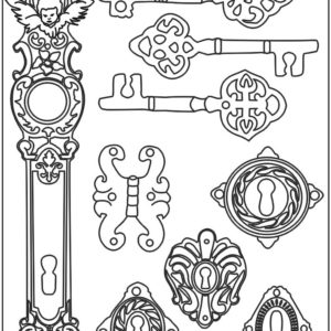 Soft Mould A4 size Lady Vagabond Keys and Locks