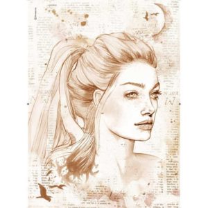 Stamperia A3 Rice Paper Lady