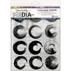 Dina Wakley Media Collage Tissue Paper 7.5"X10" - Elements