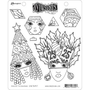 Dyan Reaveley's Dylusions Cling Stamp Collections 8.5"X7" - Hats off to Christmas