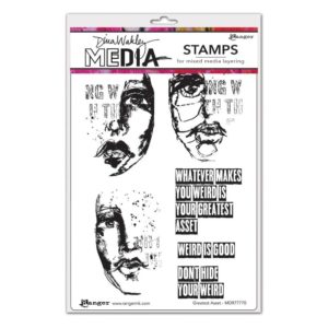 Dina Wakley Media Cling Stamps 6"X9" - Greatest Asset