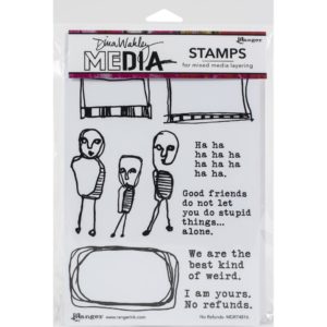 Dina Wakley Media Cling Stamps 6"X9" - No Refunds