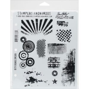 Tim Holtz Cling Stamps 7"X8.5" - Bitty Grunge