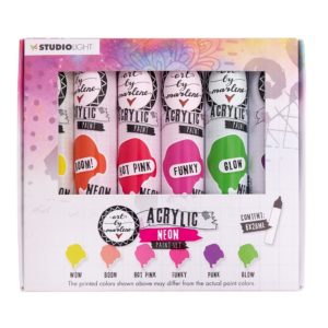 Art By Marlene Acrylic Paint Set 28ml 6/Pkg - Neon