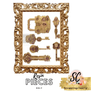 Mechanical Lock and Keys Resin -6 Pieces