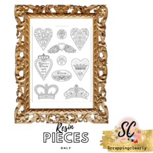 Heart & Crowns, Princess Resin - 10 pieces