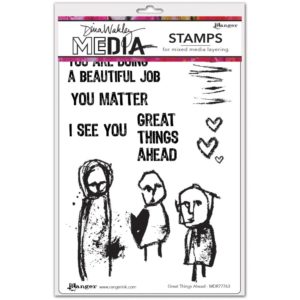 Dina Wakley Media Cling Stamps 6"X9" - Great Things Ahead