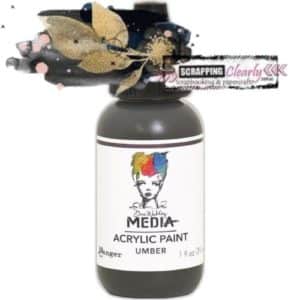 Dina Wakley Media Heavy Body Acrylic Paint 1oz Umber