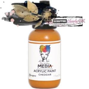 Dina Wakley Media Heavy Body Acrylic Paint 1oz Cheddar