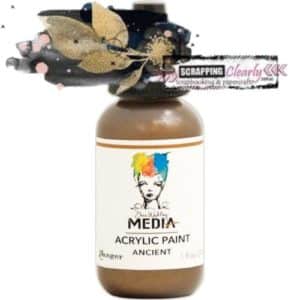 Dina Wakley Media Heavy Body Metallic Acrylic Paint 1oz Ancient