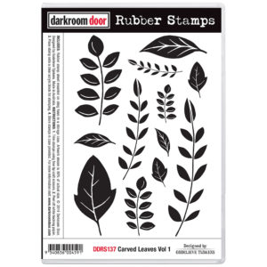 Darkroom Door Rubber Stamp Set - Carved Leaves Vol 1