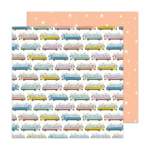 Maggie Holmes Round Trip Double-Sided Cardstock 12"X12" - Bus Ride