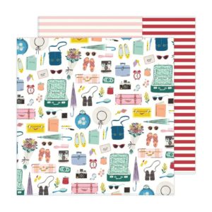 Maggie Holmes Round Trip Double-Sided Cardstock 12"X12" - All Packed