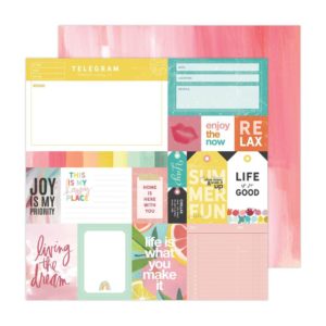Heidi Swapp Sun Chaser Double-Sided Cardstock 12"X12" - Happy Place
