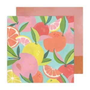 Heidi Swapp Sun Chaser Double-Sided Cardstock 12"X12" - Juicy