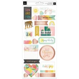 Heidi Swapp Sun Chaser Cardstock Stickers 49/Pkg