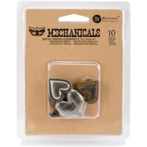 Finnabair Mechanicals Metal Embellishments - Hearts