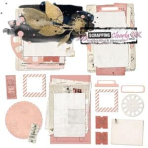 Vintage Artistry - Coral Nouveau Ephemera Stack
