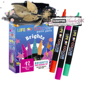 Life of Colour - Bright Colours 3mm Medium Tip Acrylic Paint Pens - Set of 12