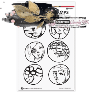 Dina Wakley Media Cling Stamps 6"X9" - Circled