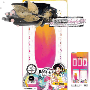Art By Marlene Mixed-Up 4.33"X8.38" Stencils 3/Pkg - Basic Borders