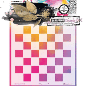 Art By Marlene Mixed-Up 7.87"X7.87" Stencil - Chessboard Madness
