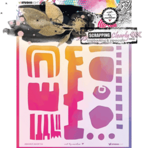Art By Marlene Mixed-Up 7.87"X7.87" Stencil - Fun Elements